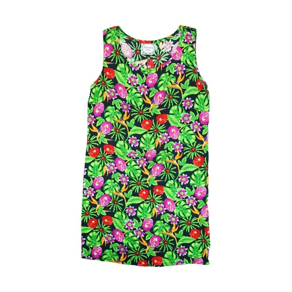 Vintage Dressing Clio Women's Dress Size‎ Medium Floral Print Made In USA